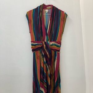 Sangria size 6 rainbow midi dress
